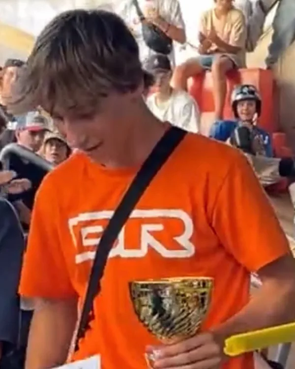 Saša Vaňous s pohárem za 1. místo